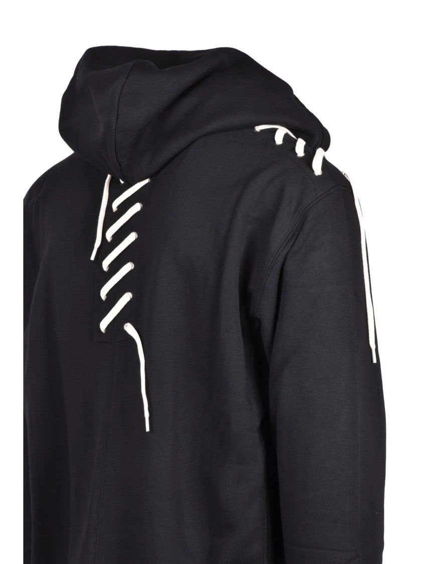 Craig Green Black Lace-Up Organic Cotton Hoodie
