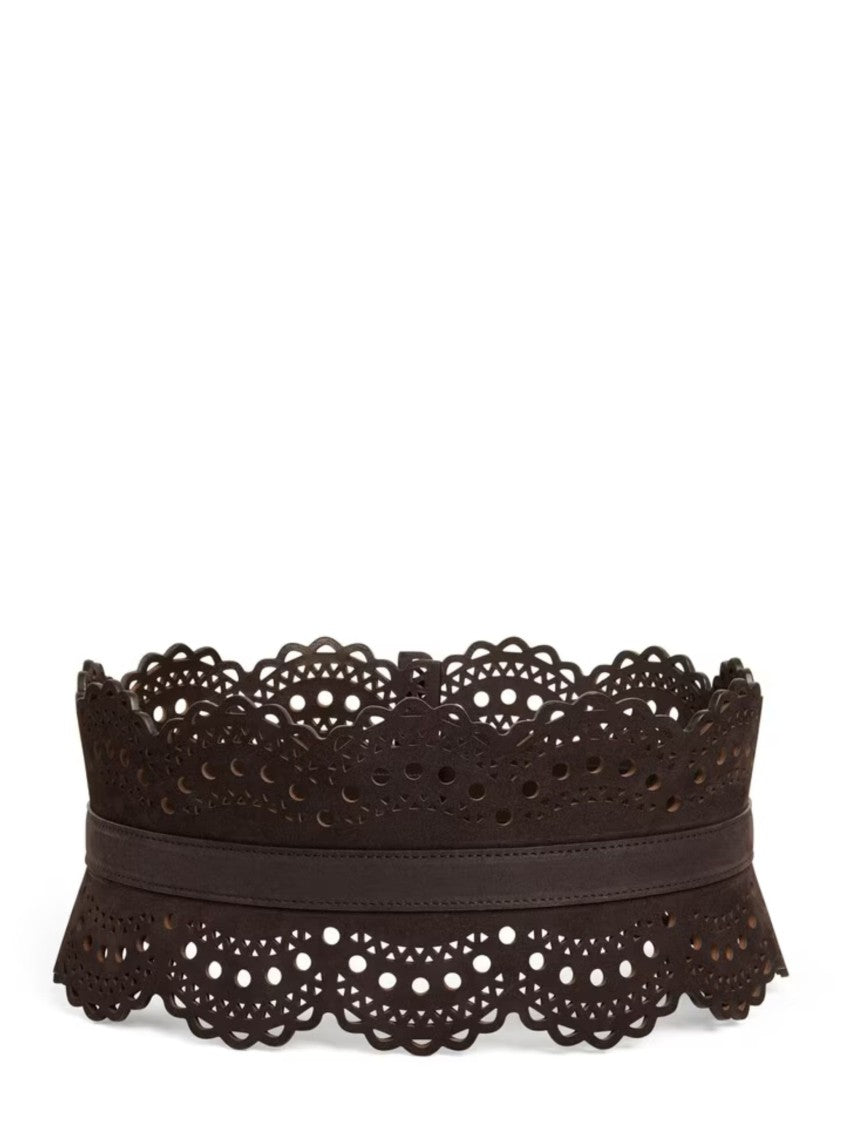 Alaïa Brown Leather Bustier Belt