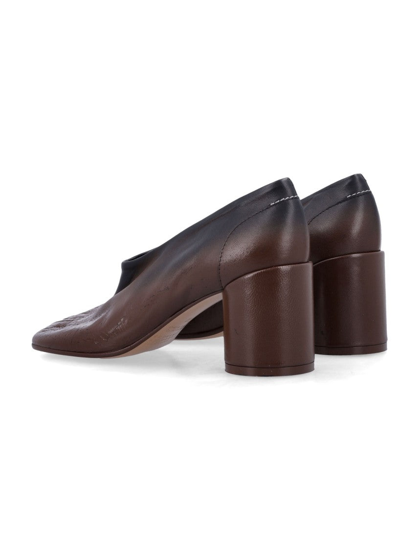 Mm6 By Maison Margiela Ombré Leather Anatomic Block-Heel Pumps