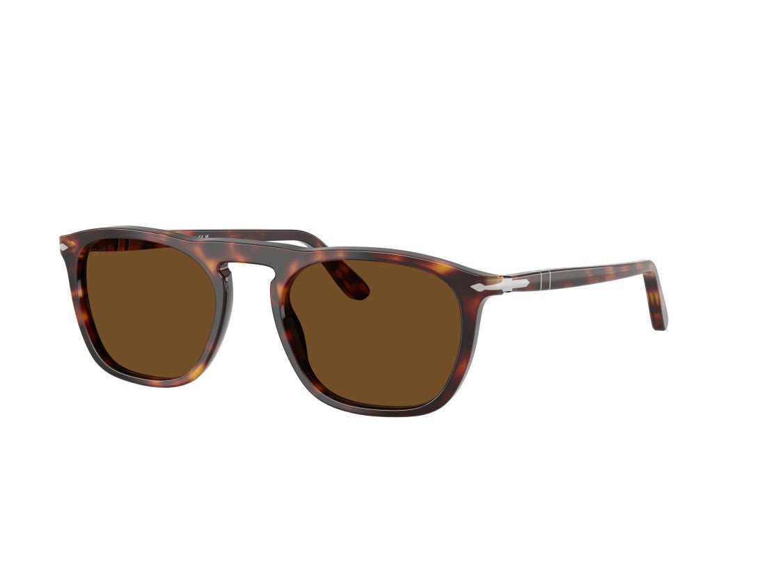 Persol Silver Classic Square Tortoiseshell Frame Sunglasses