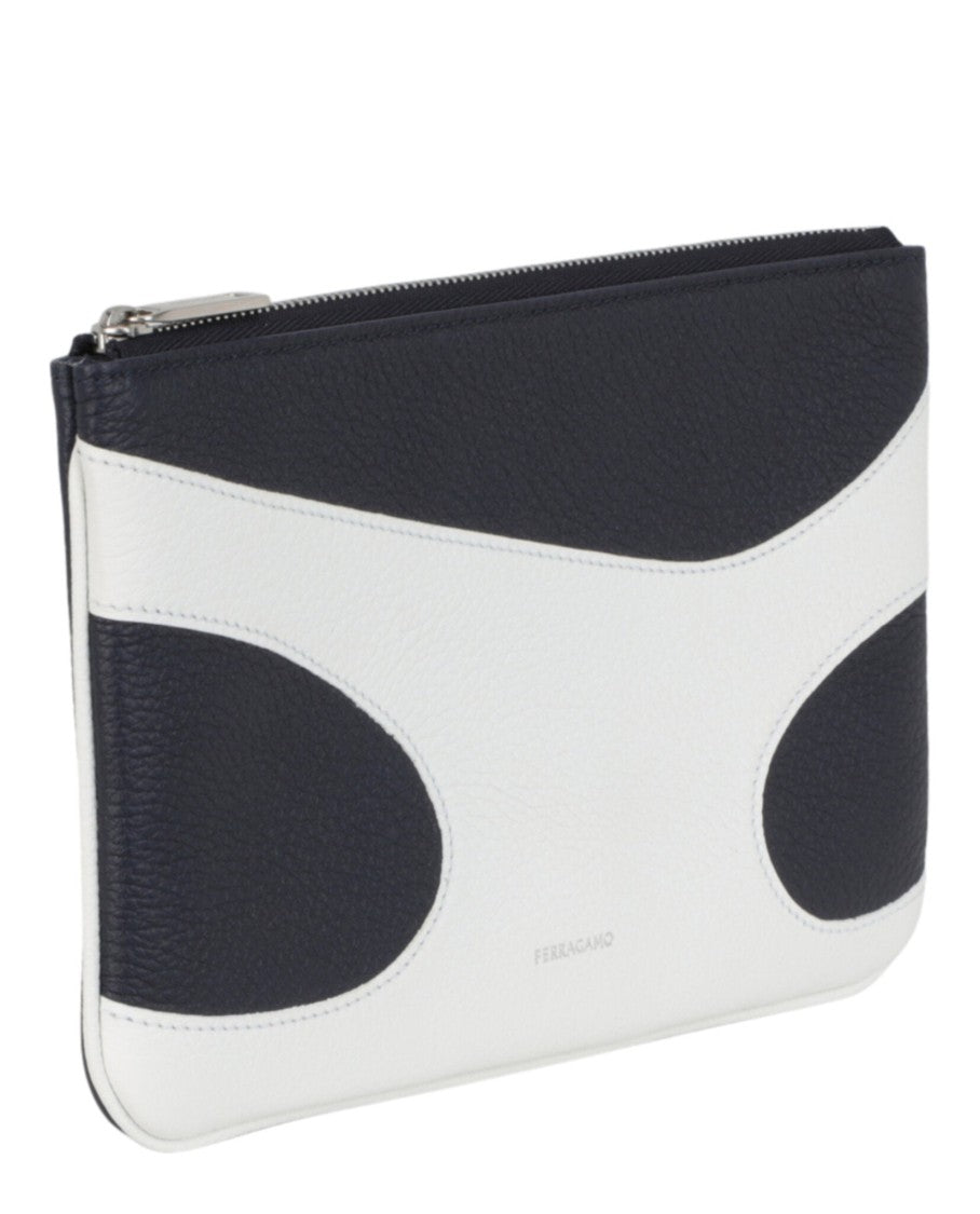 Ferragamo Cut-Out Pebbled Leather Phone Pouch