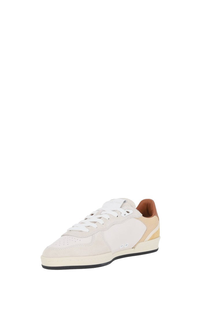 Philippe Model Pigalle Leather And Suede Brown Heel Sneakers