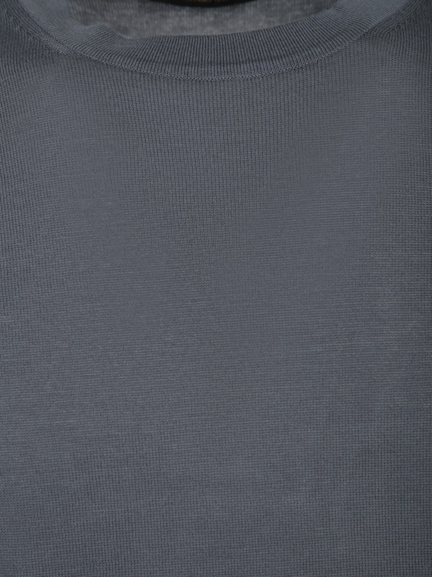 Dell'oglio Powder Blue Crepe T-Shirt