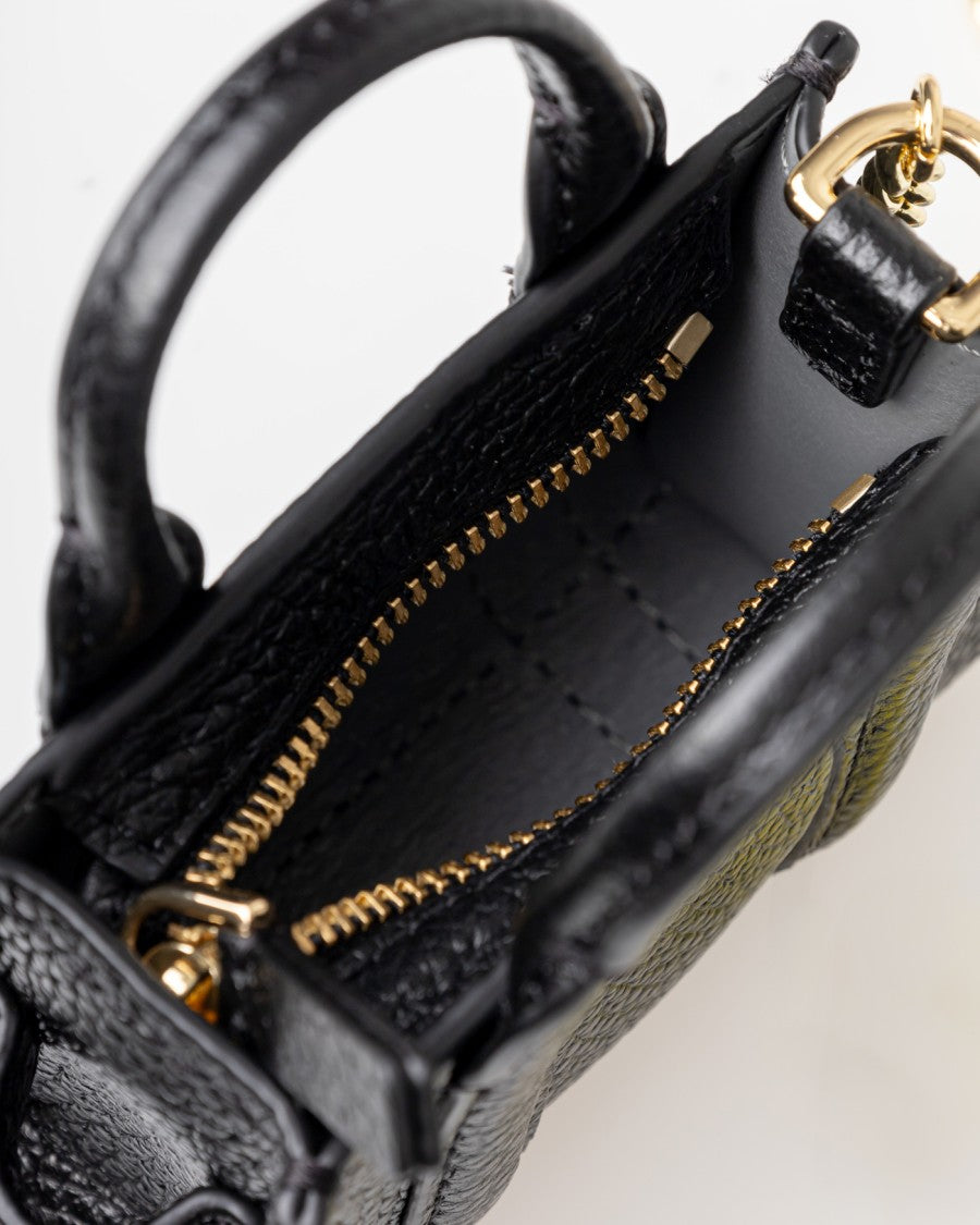 Marc Jacobs Nano Leather Charm With Iconic Branding