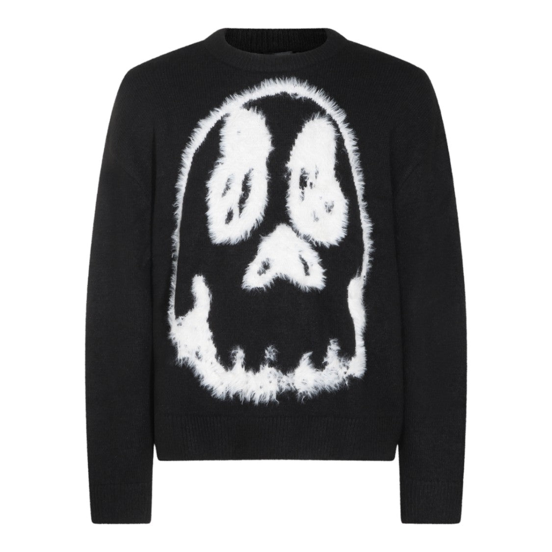 Y-3 Black Fuzzy Graphic Knit Sweater
