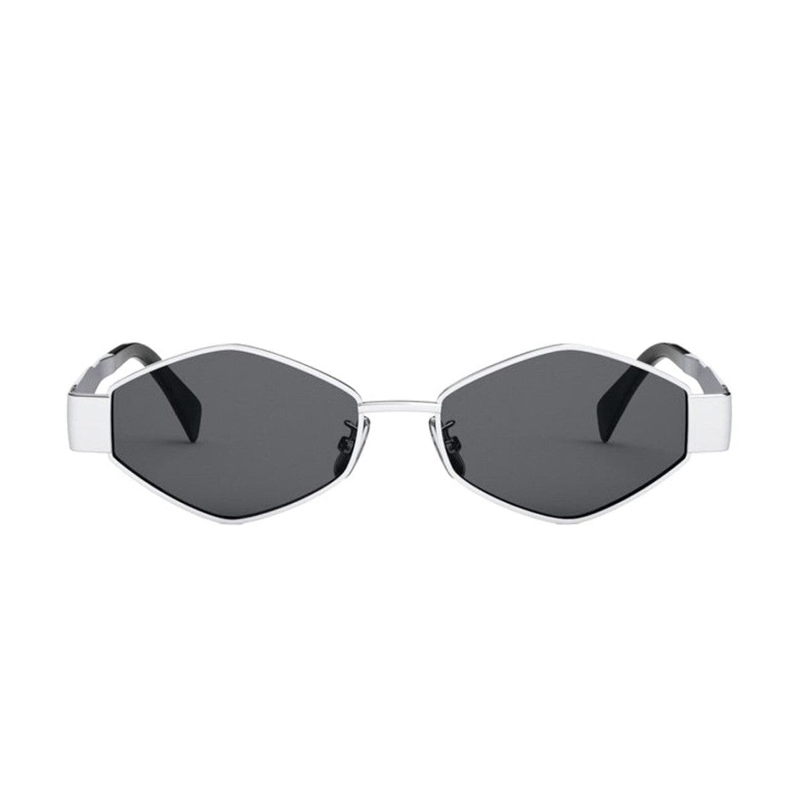 Celine Silver Metal Triomphe Geometric Metal Sunglasses