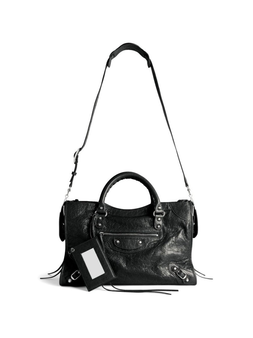 Balenciaga Black Le City Medium Lambskin Handbag