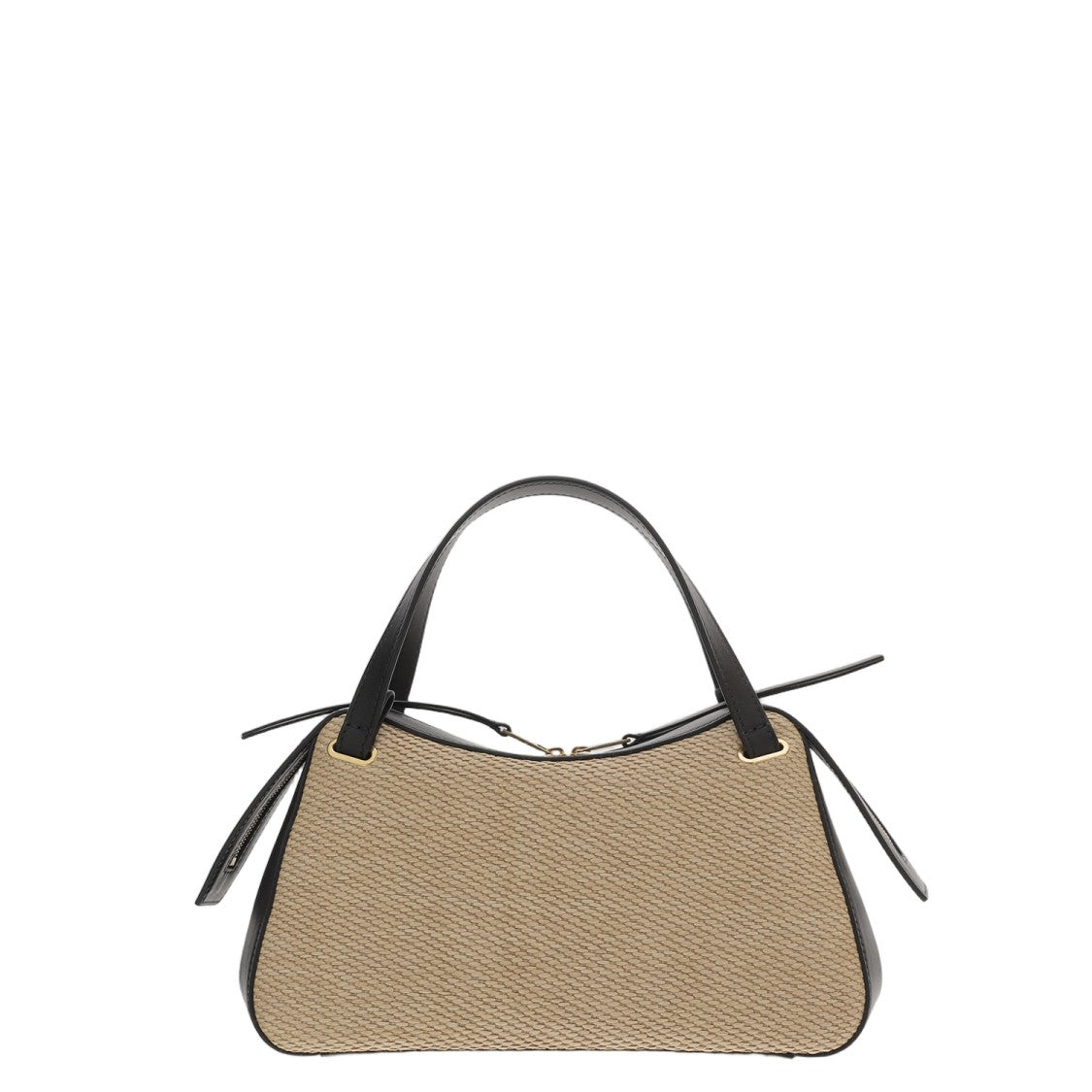 Jil Sander Structured Leather And Raffia Bag
