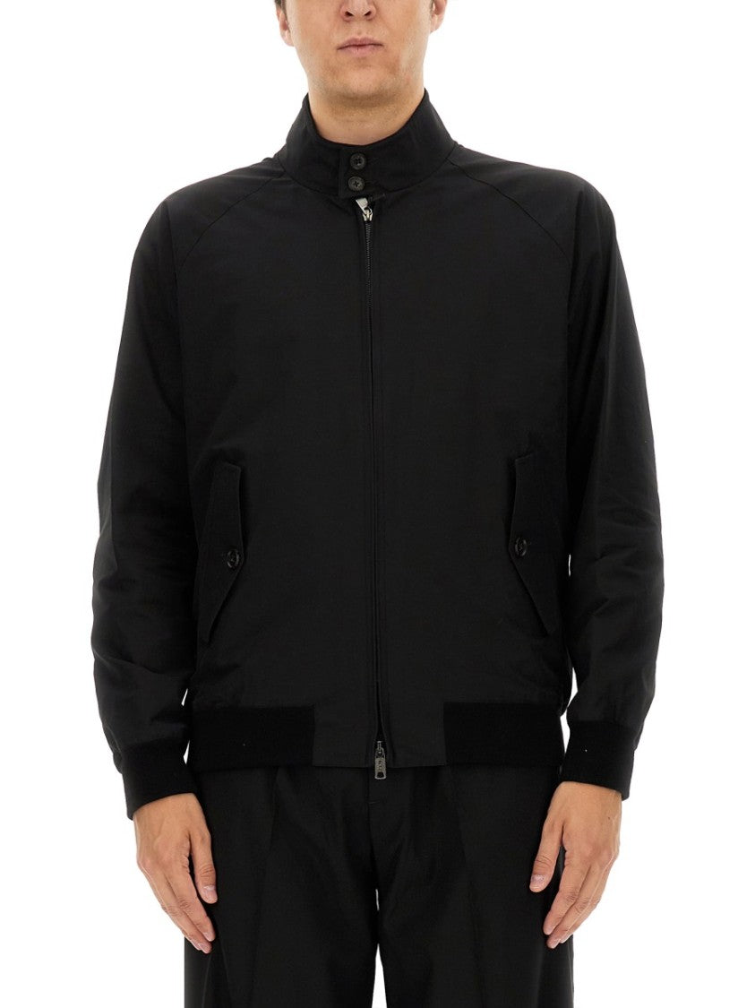 Baracuta Black Classic Harrington Zip Jacket