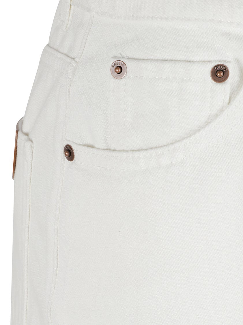 Chloé High-Rise Wide-Leg Jeans In Lightweight Organic Cotton Denim