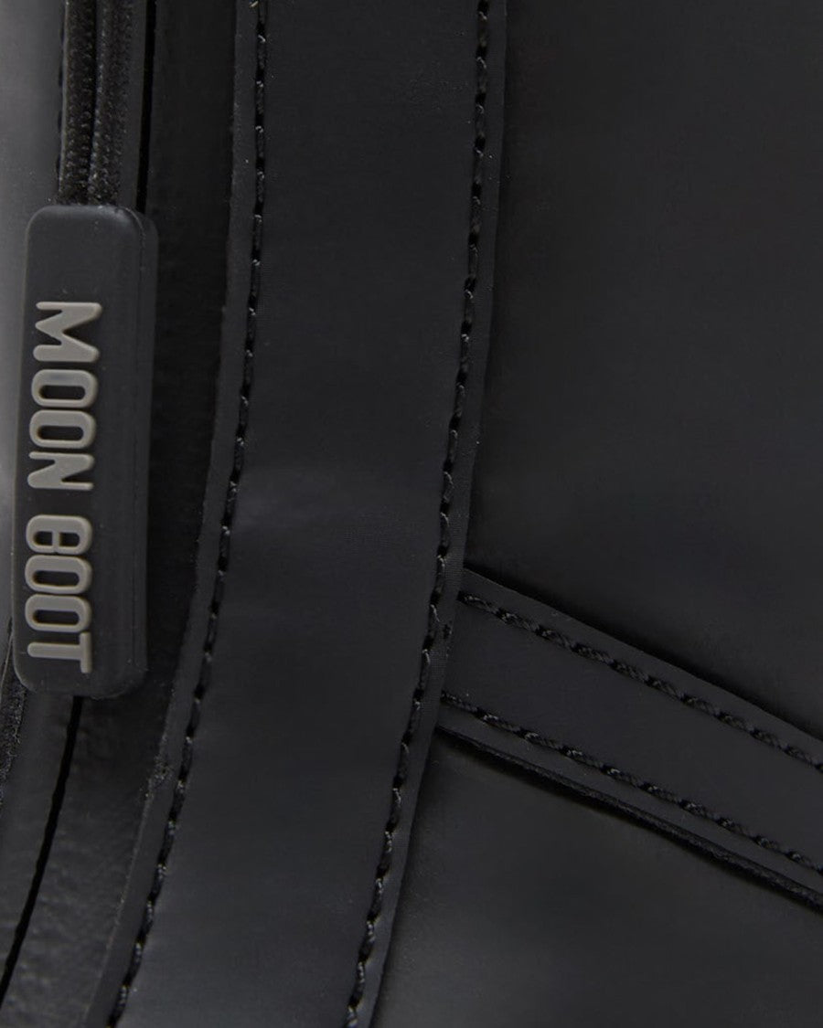 Moon Boot High-Top Black Nylon Stivali Luna
