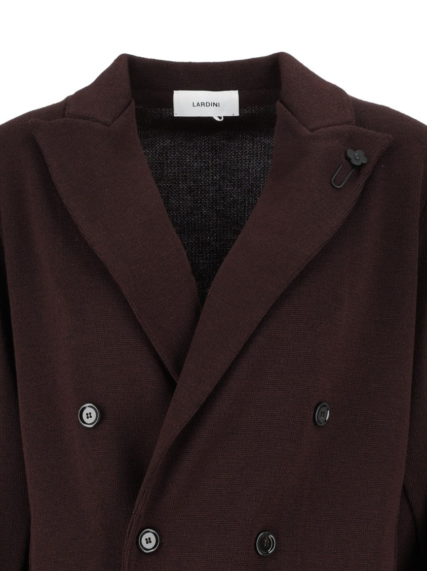 Lardini Double-Breasted Knitted Jacket