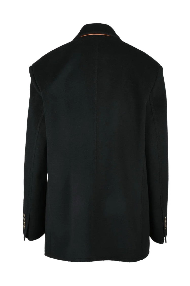 Etro Double-Breasted Coat - Black