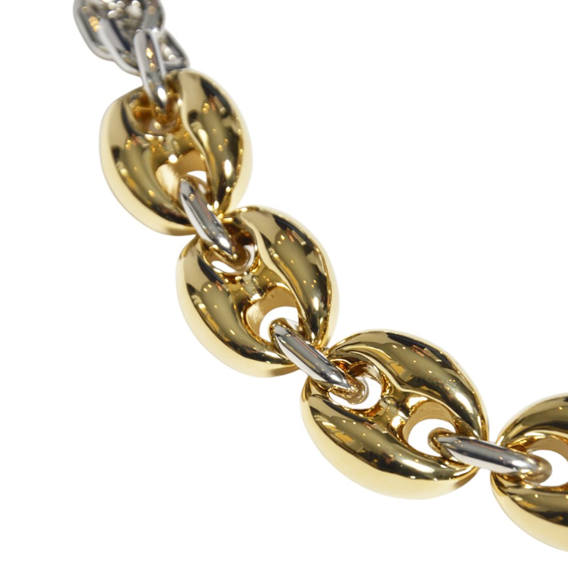 Rabanne Interlinked Chain Choker Necklace With Polished Finish