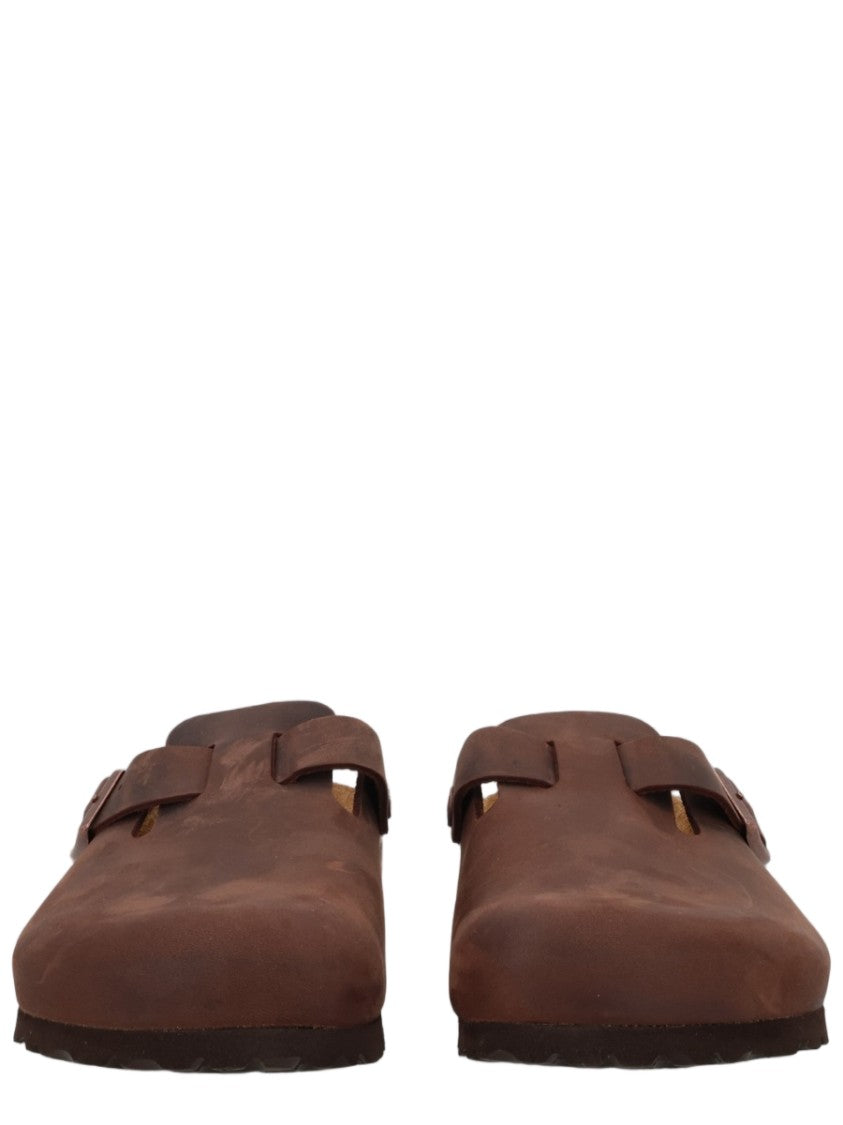 Birkenstock Brown Classic Adjustable-Strap Leather Sandals
