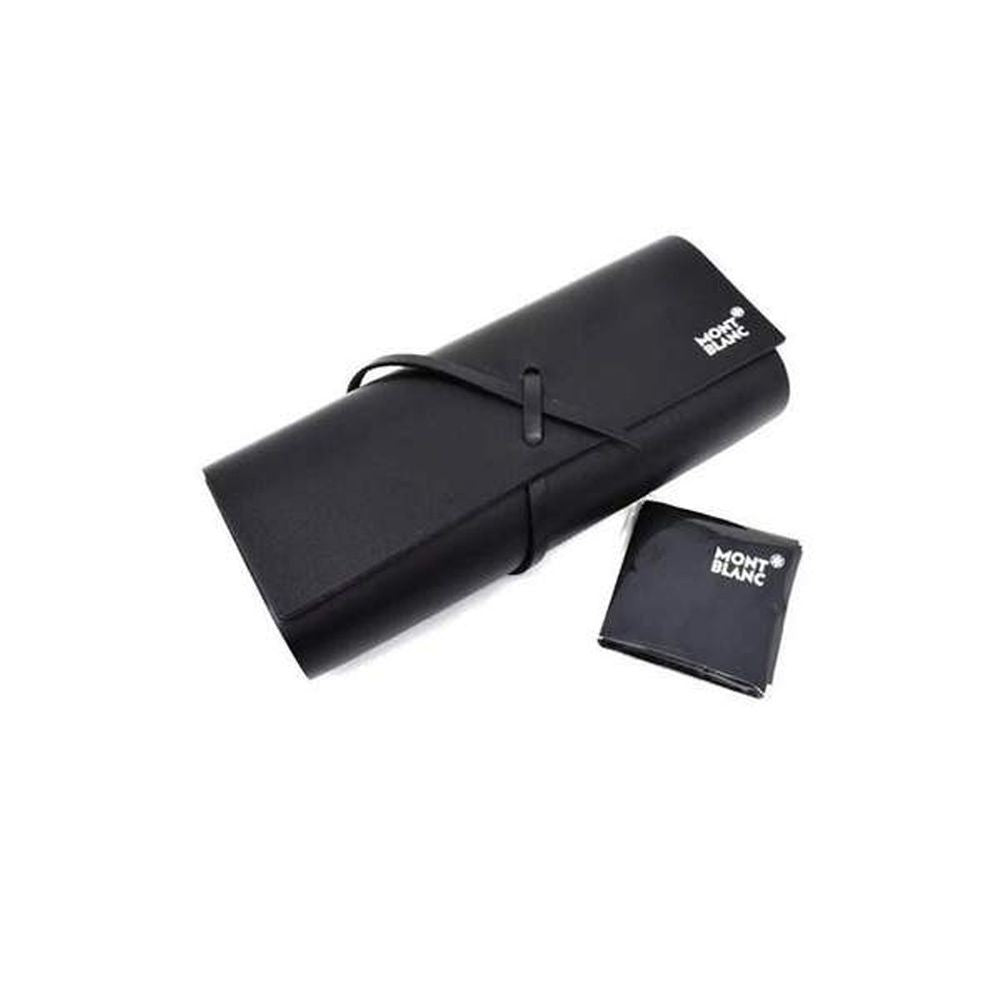 Montblanc Mb0350o Linea Snowcap Round Frame Black Acetate Sunglasses