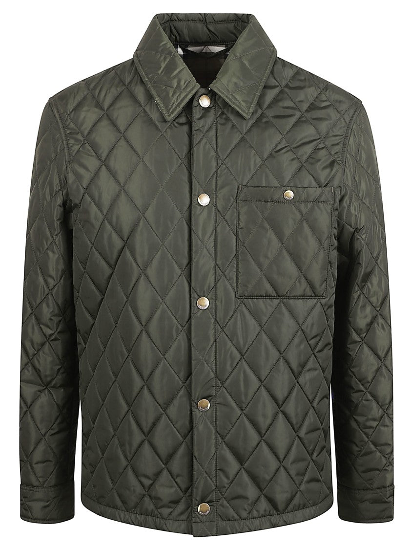 Burberry Tailored Quilted Coat With Button-Up Front