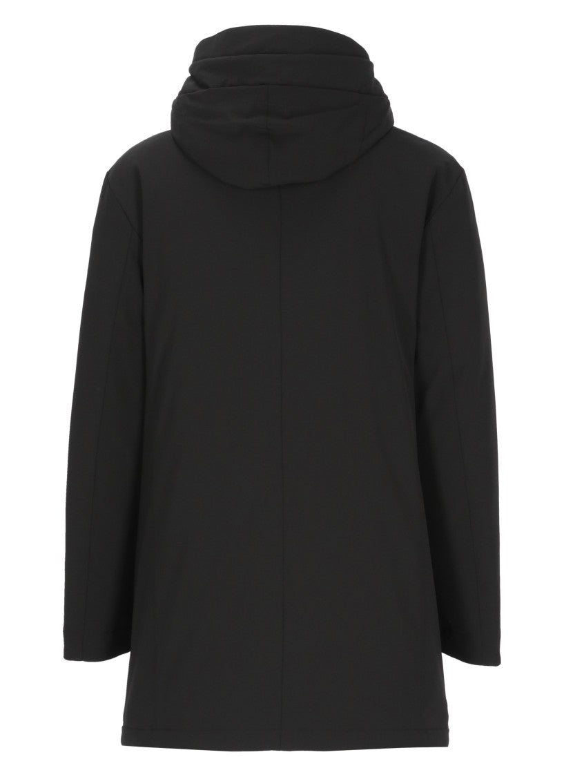 Peuterey Black Kruger Hooded Long Down Jacket
