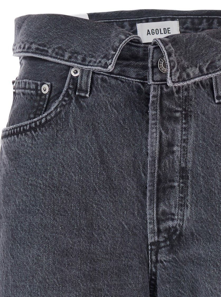 Agolde Blue Jeans With Front-Fold Design