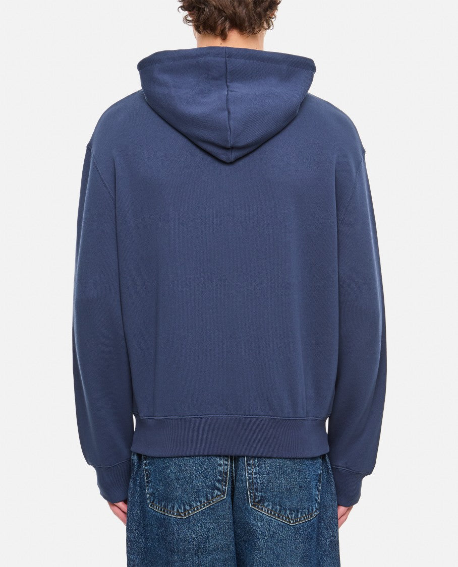 Maison Kitsuné Zippered Hoodie With Embroidered Logofront Pocket