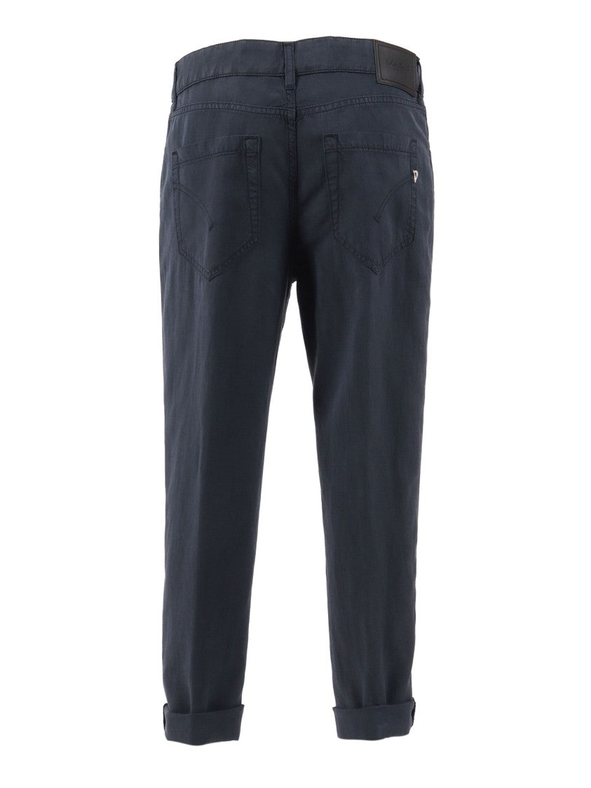 Dondup Cropped Slim Fit Straight-Leg Pants