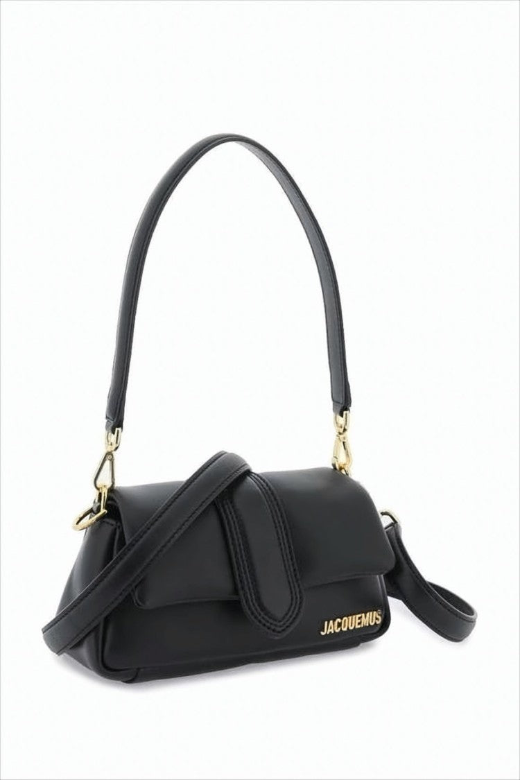 Jacquemus Smooth Lambskin Leather Shoulder Bag With Flap Closure