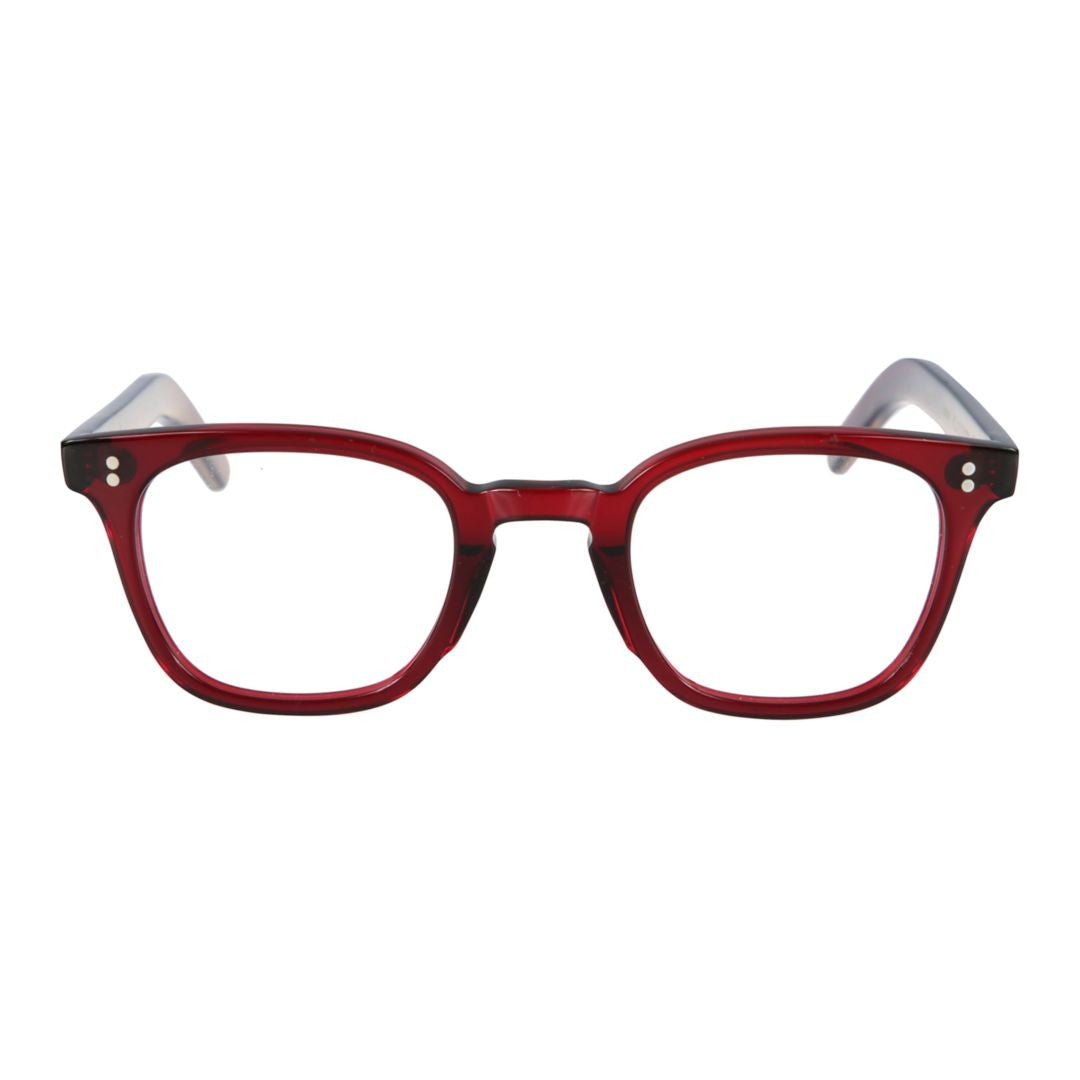 Kador Red Klassiko Translucent Silver Square Eyeglasses