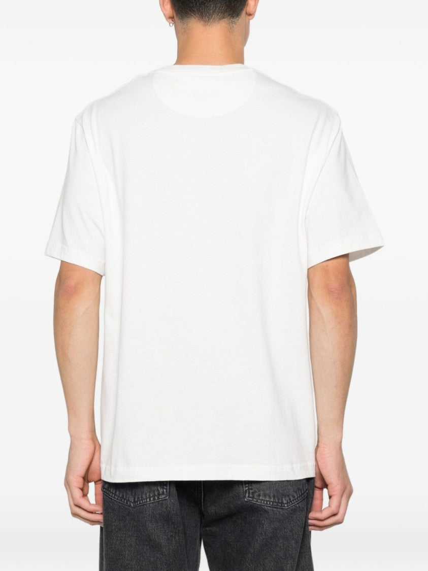 Kenzo Embroidered White Cotton T-Shirt With Relaxed Fit