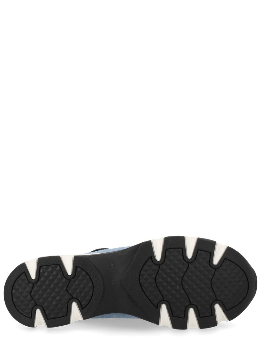Marni Blue Suede Elastic Laces Sneakers