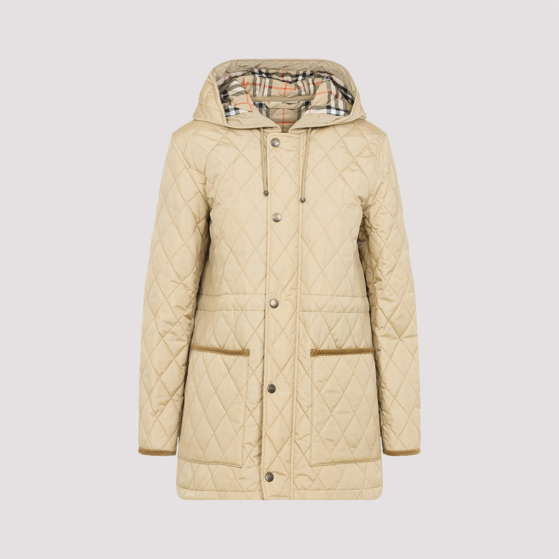 Burberry Flax Beige Quilted Medium Jacket