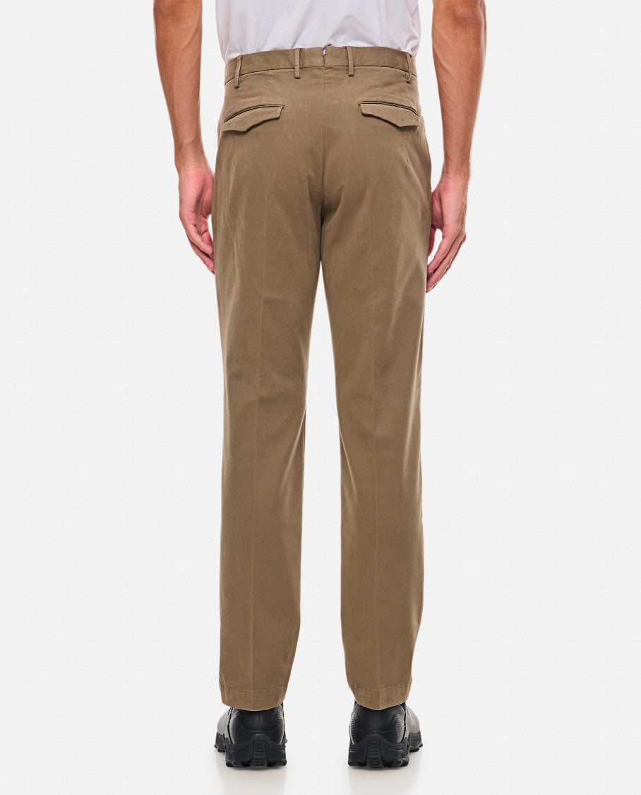 Pt01 Pleated Cotton Trousers