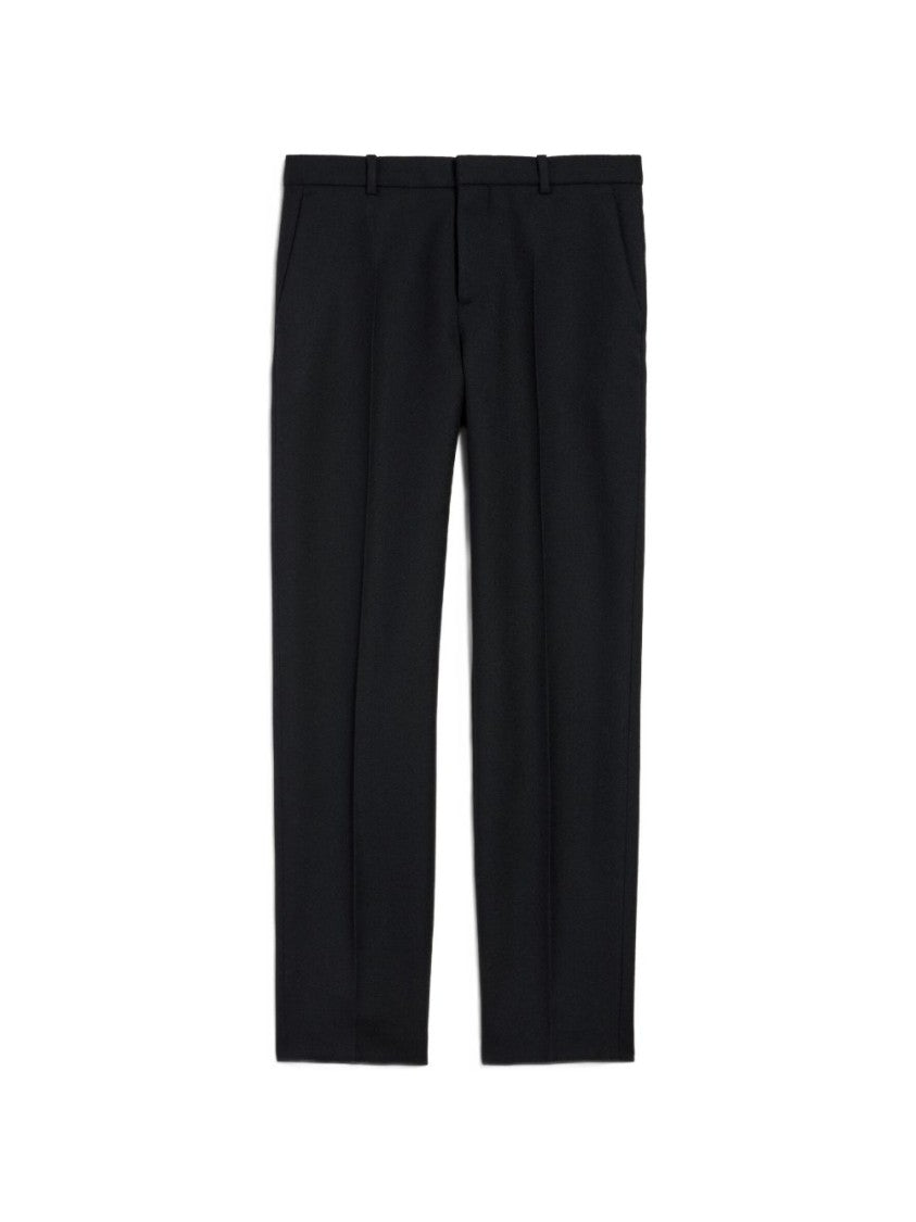 Balenciaga Black Slim Fit Wool Gabardine Pants