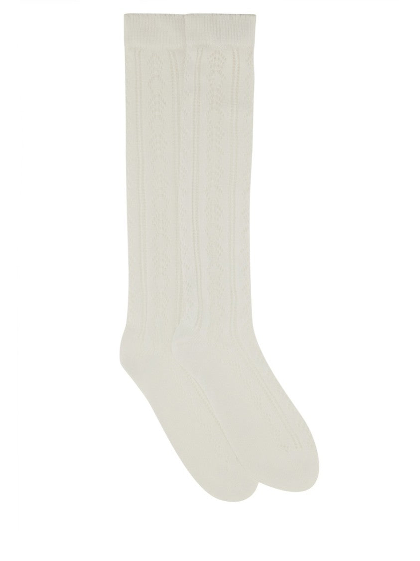 Valentino Long Socks With Textured Finish