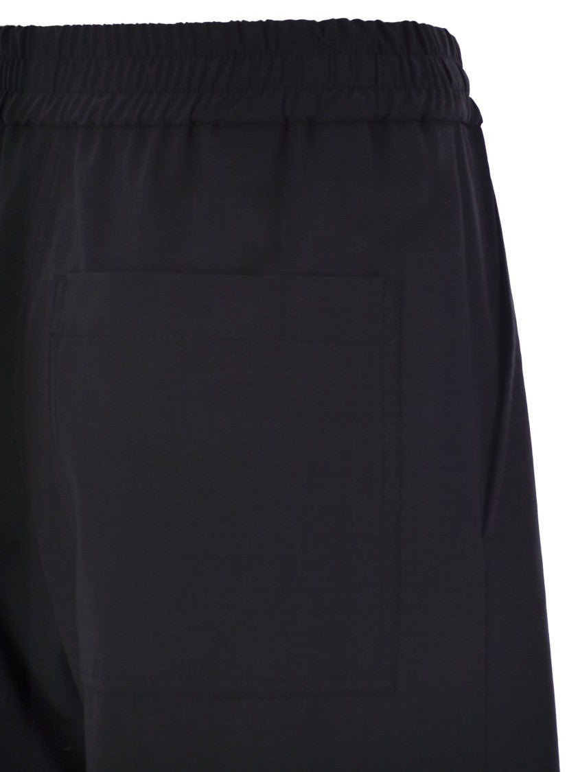 Brunello Cucinelli Tropical Luxury Wool Loose Trousers