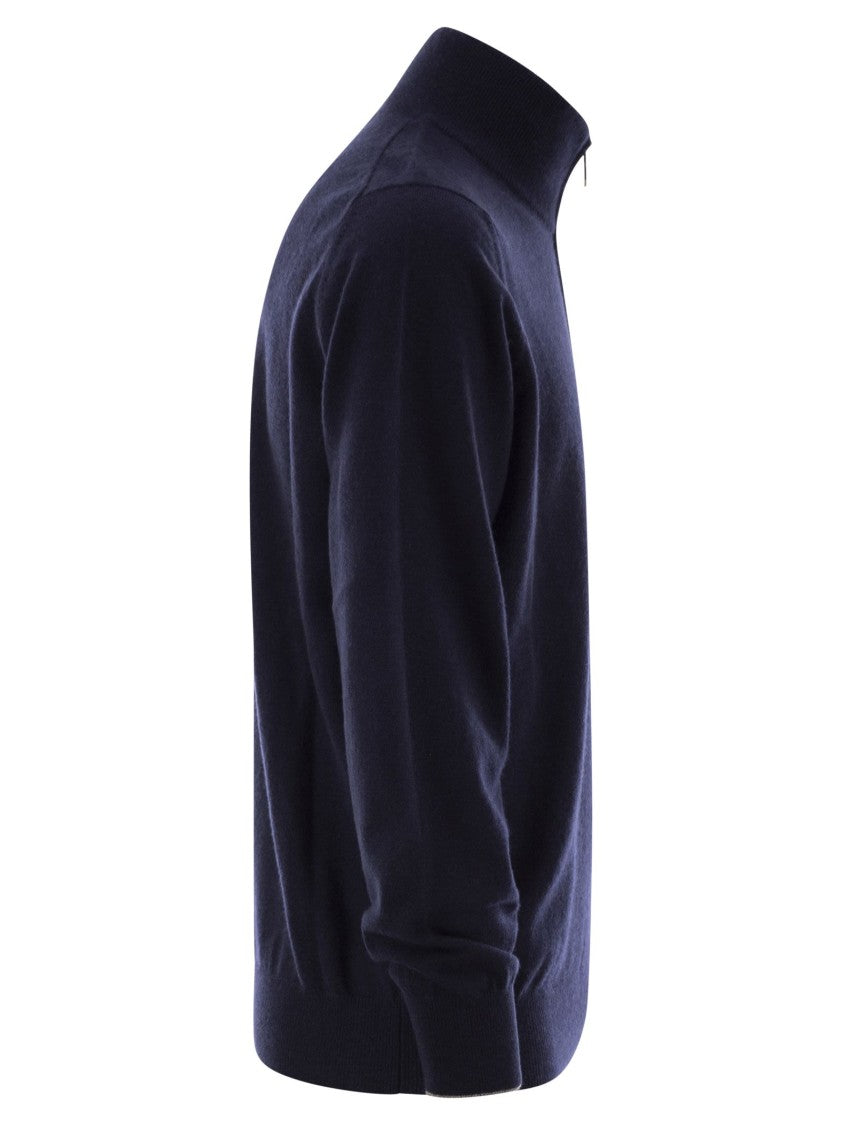 Brunello Cucinelli Cashmere Turtleneck Sweater With Zipper