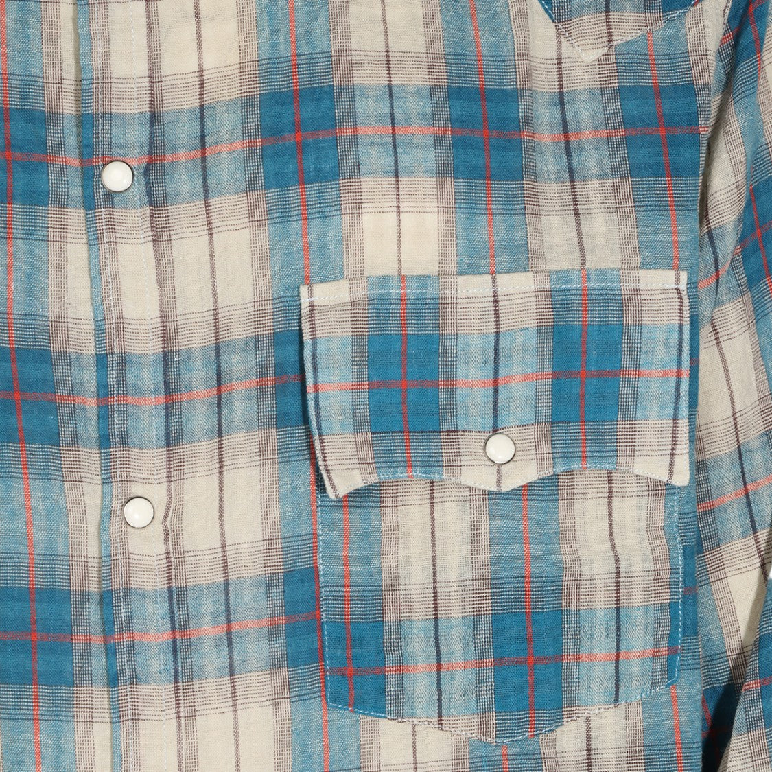 Found Classic Plaid Long-Sleeve Button-Up Shirt With Chest Pockets
