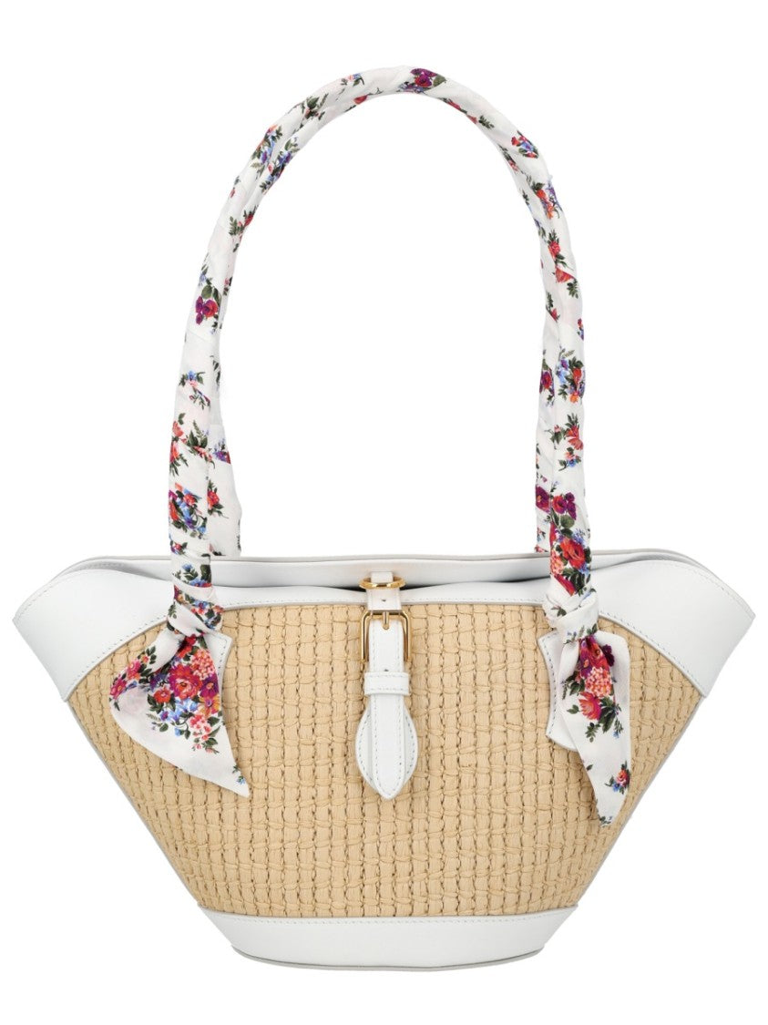 Dolce & Gabbana Capri Viscose-Blend Floral Woven Handbag