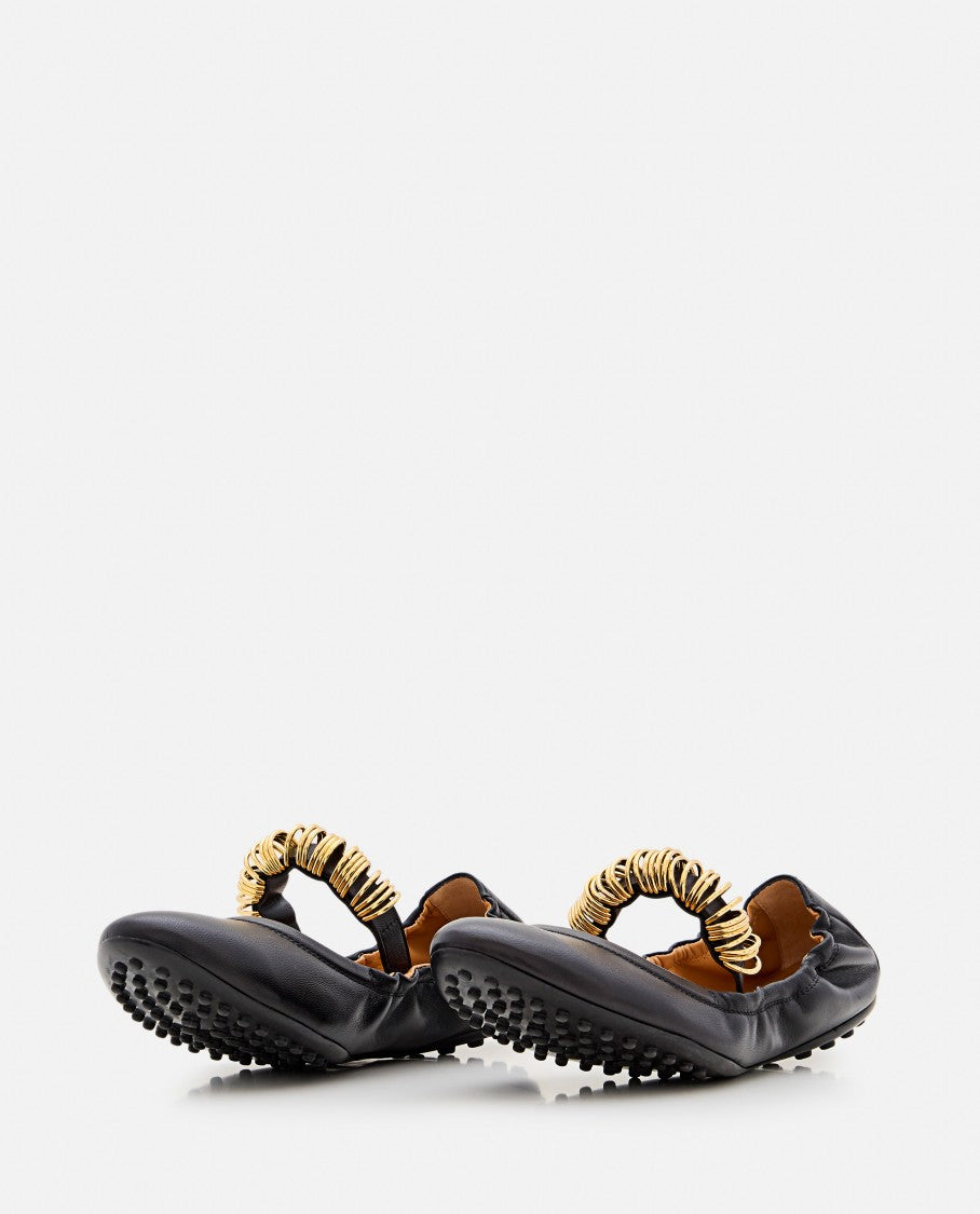 Tod's Ballerina Flat Shoes With Dee Band Rings