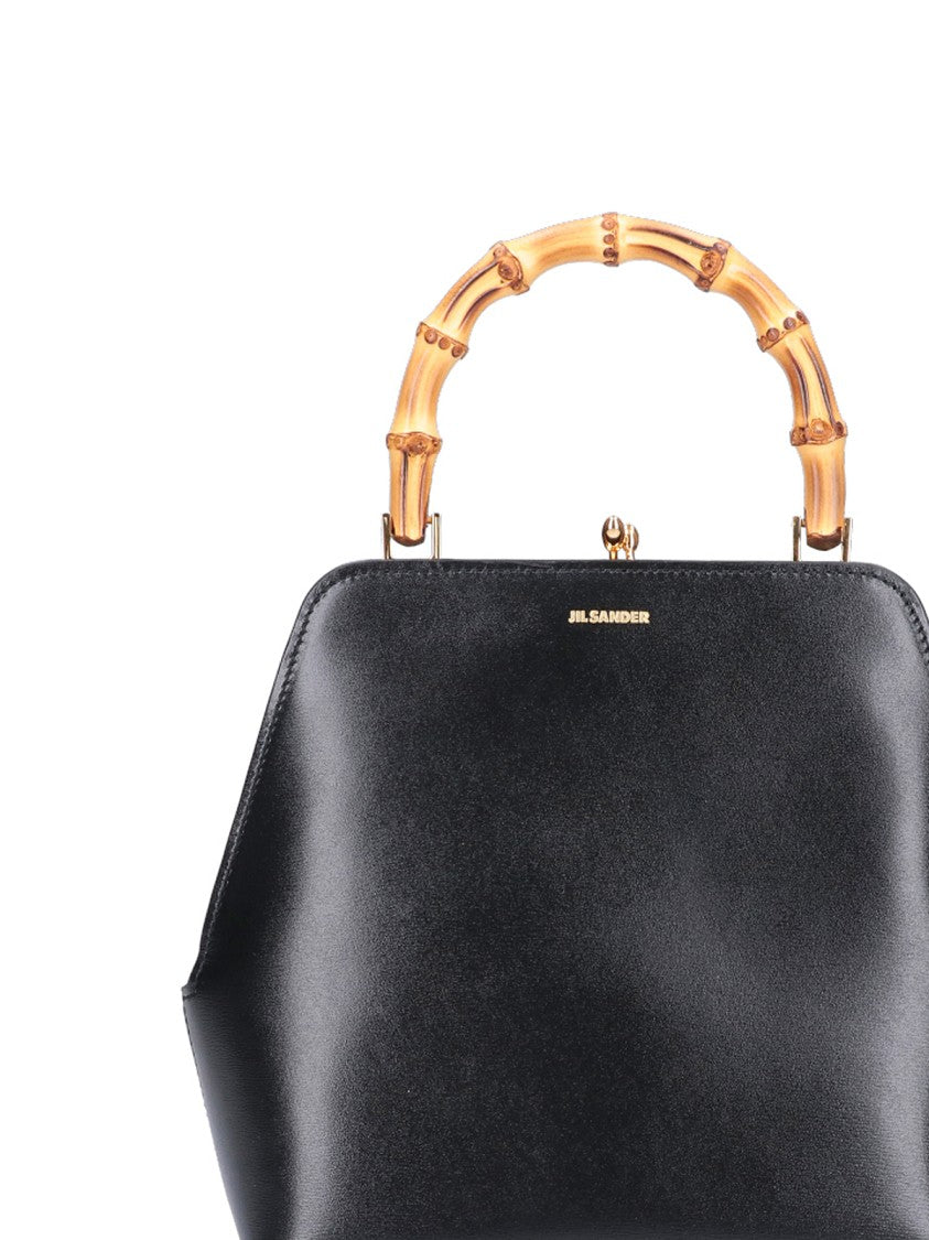 Jil Sander Small "Goji Bamboo Square" Handbag – Black