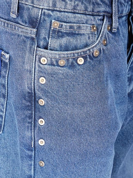 Paloma Wool Mid-Rise Straight-Leg Denim Pants With Unique Rivet Accents