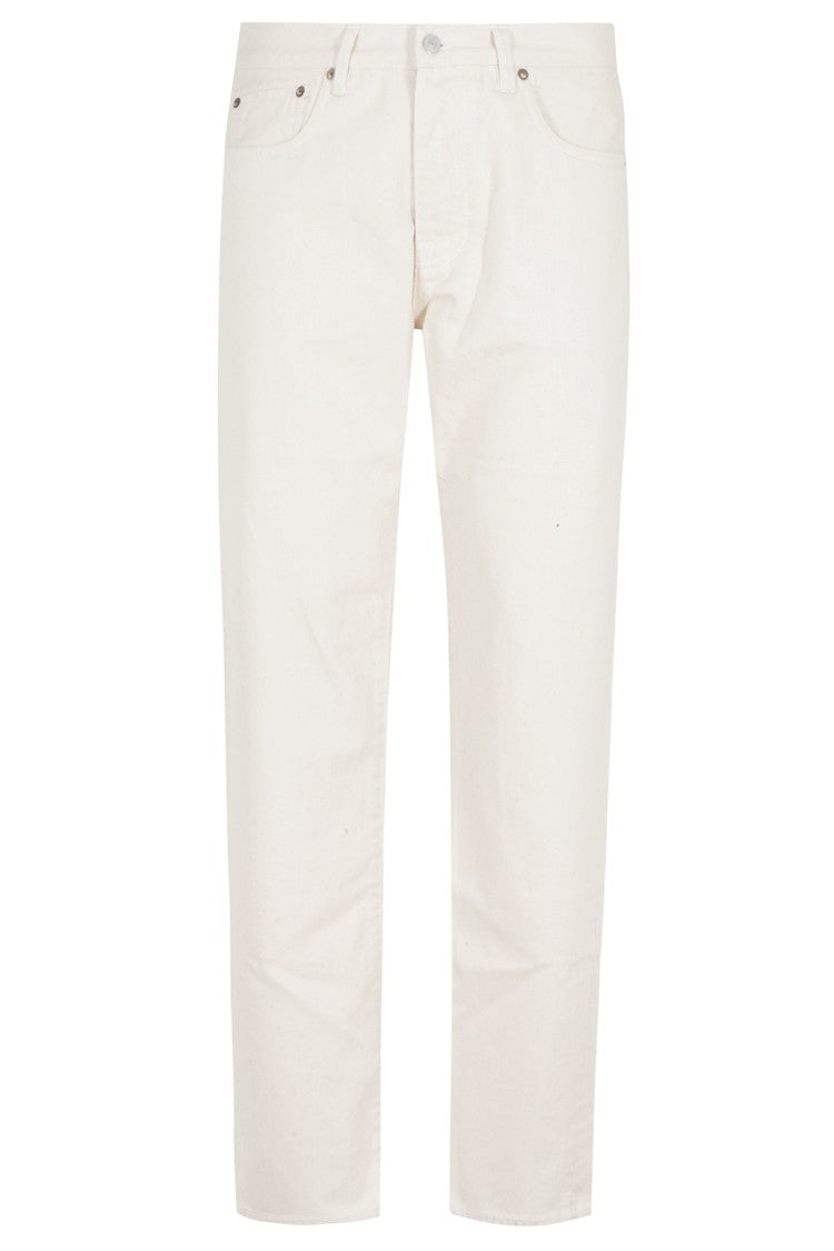 Fortela Ecru John Japanese Selvedge Five-Pocket Cotton Jeans