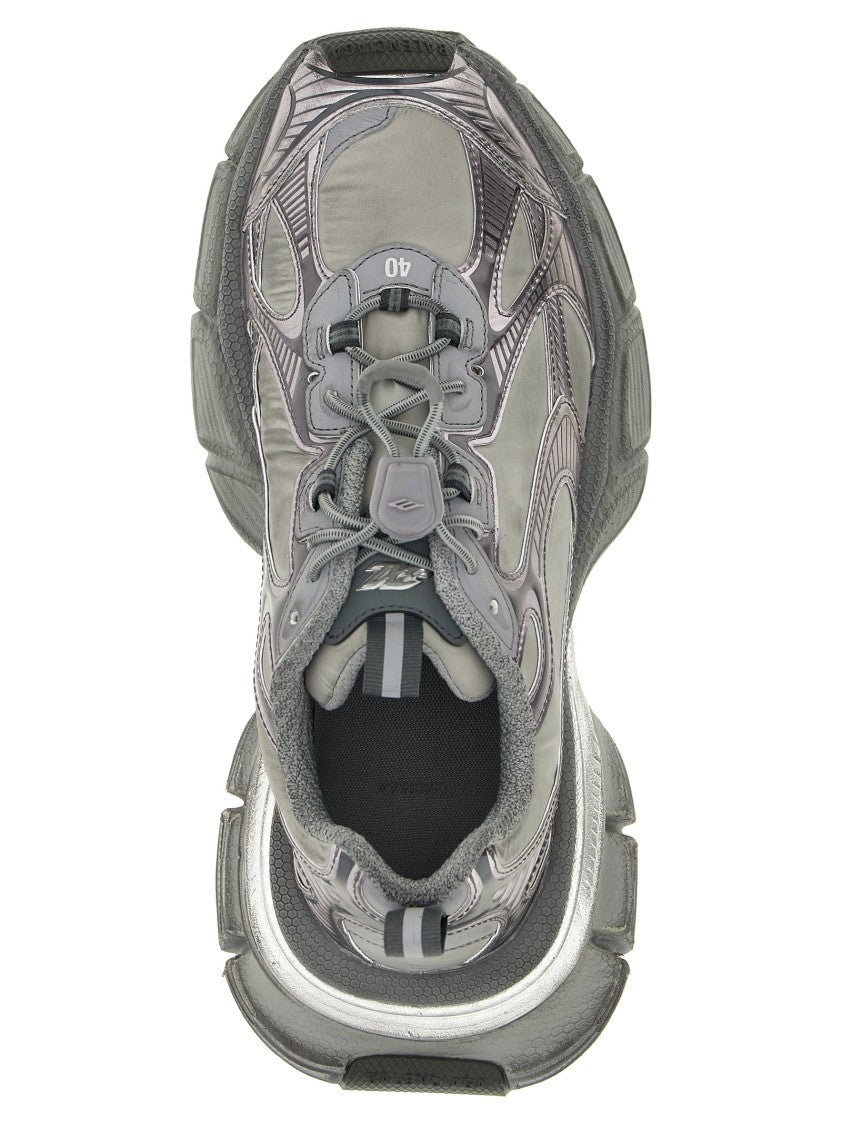 Balenciaga Used-Effect Mesh And Polyurethane Sneakers With Quicklace Closure