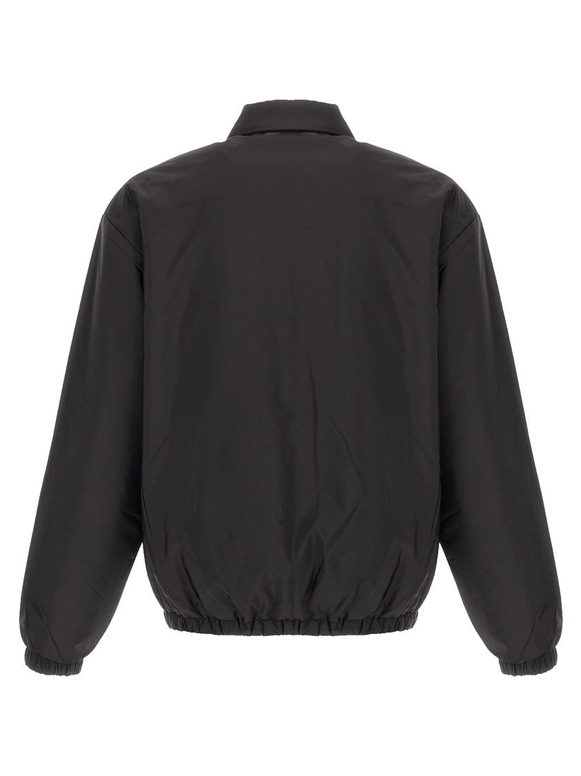 Prada Re-Nylon Jacket With Goose Feather Padding And Subtle Logo Embroidery