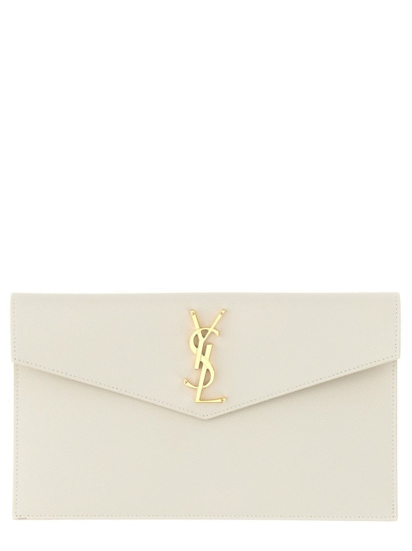 Saint Laurent Medium Rectangular Calfskin Pouch With Magnetic Flap Closure
