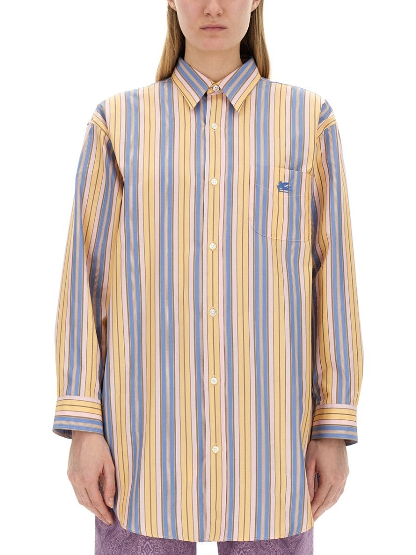 Etro Oversized Striped Cotton Etro Shirt