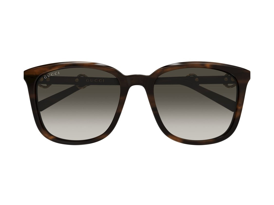 Gucci Gold Gg2057sk Tortoiseshell Acetate Oversized Square Sunglasses