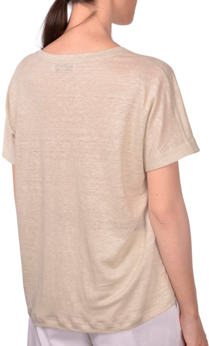 Paolo Fiorillo Capri Relaxed V-Neck Linen Top