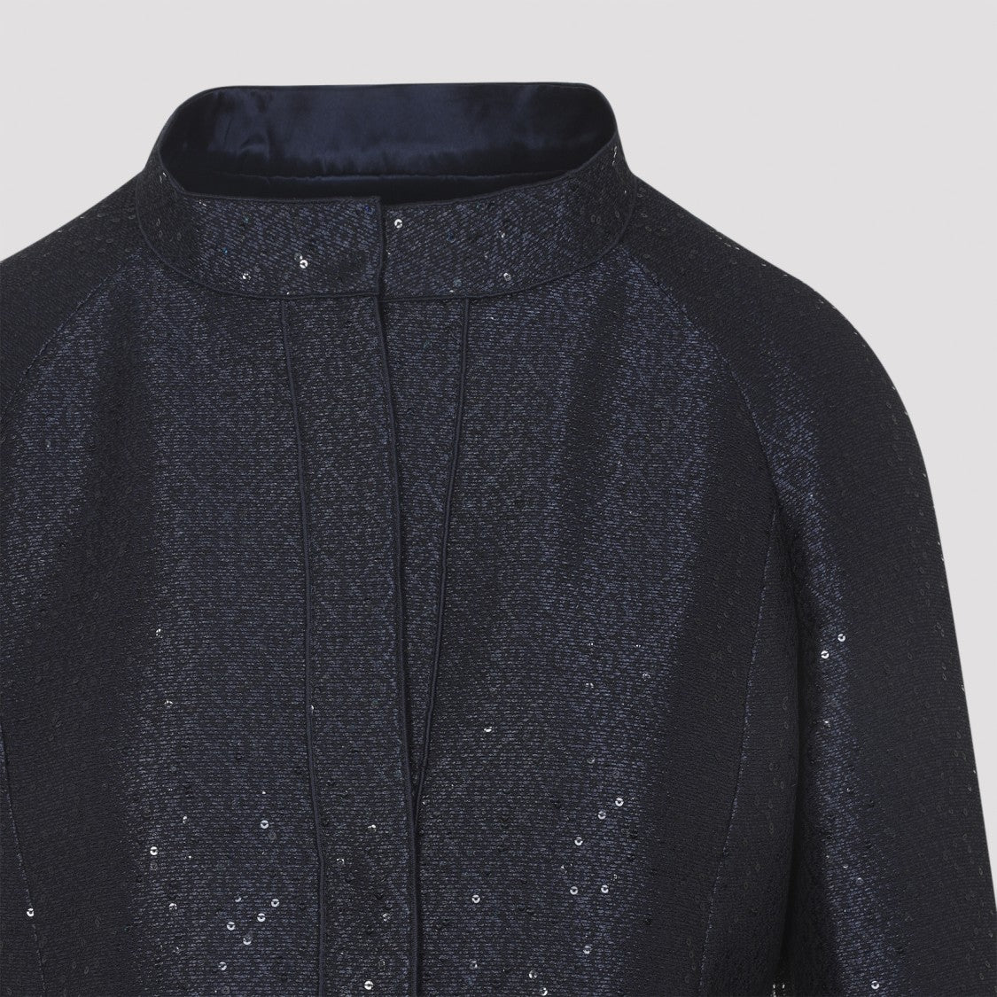 Giorgio Armani Navy Viscose Squinned Blazer