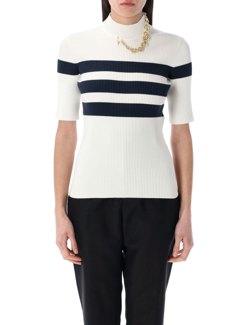 Jean Paul Gaultier Striped Knit Top