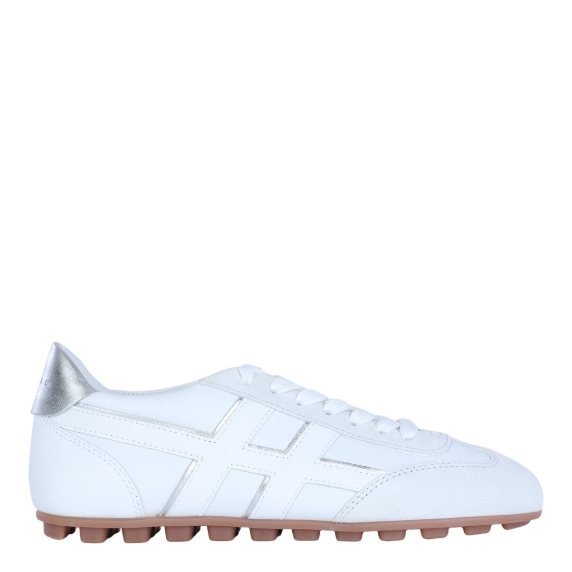 Hogan Low-Profile Sneakers With Metallic Silver Accents